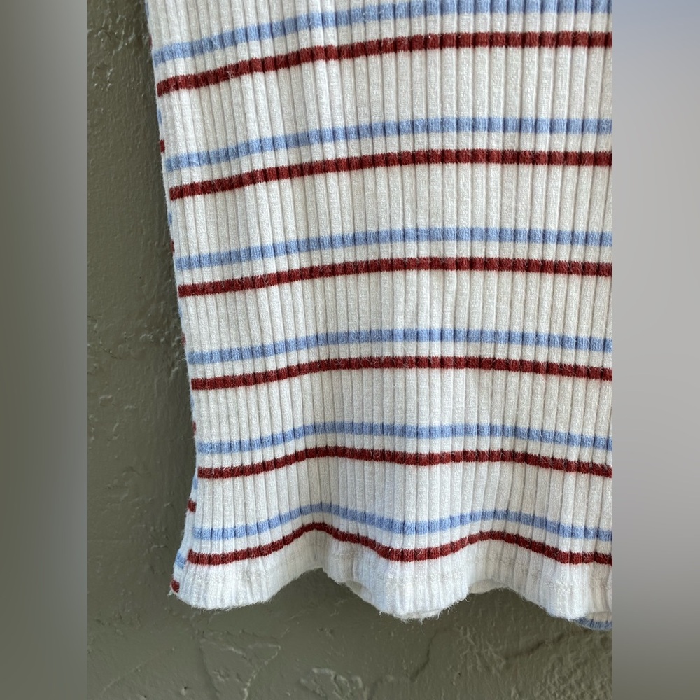 Frame 70’s Ribbed T Shirt M Medium Striped As Seen on Riverdale Cotton - Picture 3 of 4